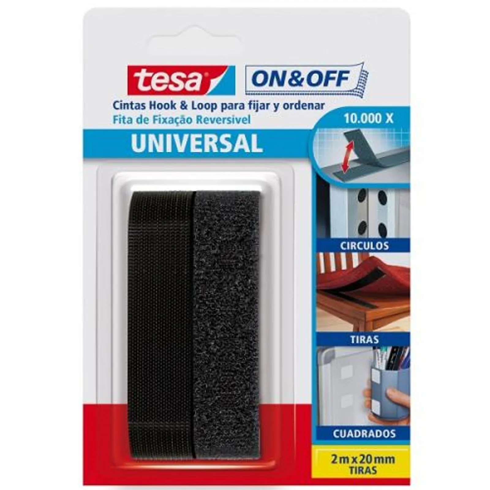 Cinta Velcro Prende Desprend Neg 2Mx20Mm 2