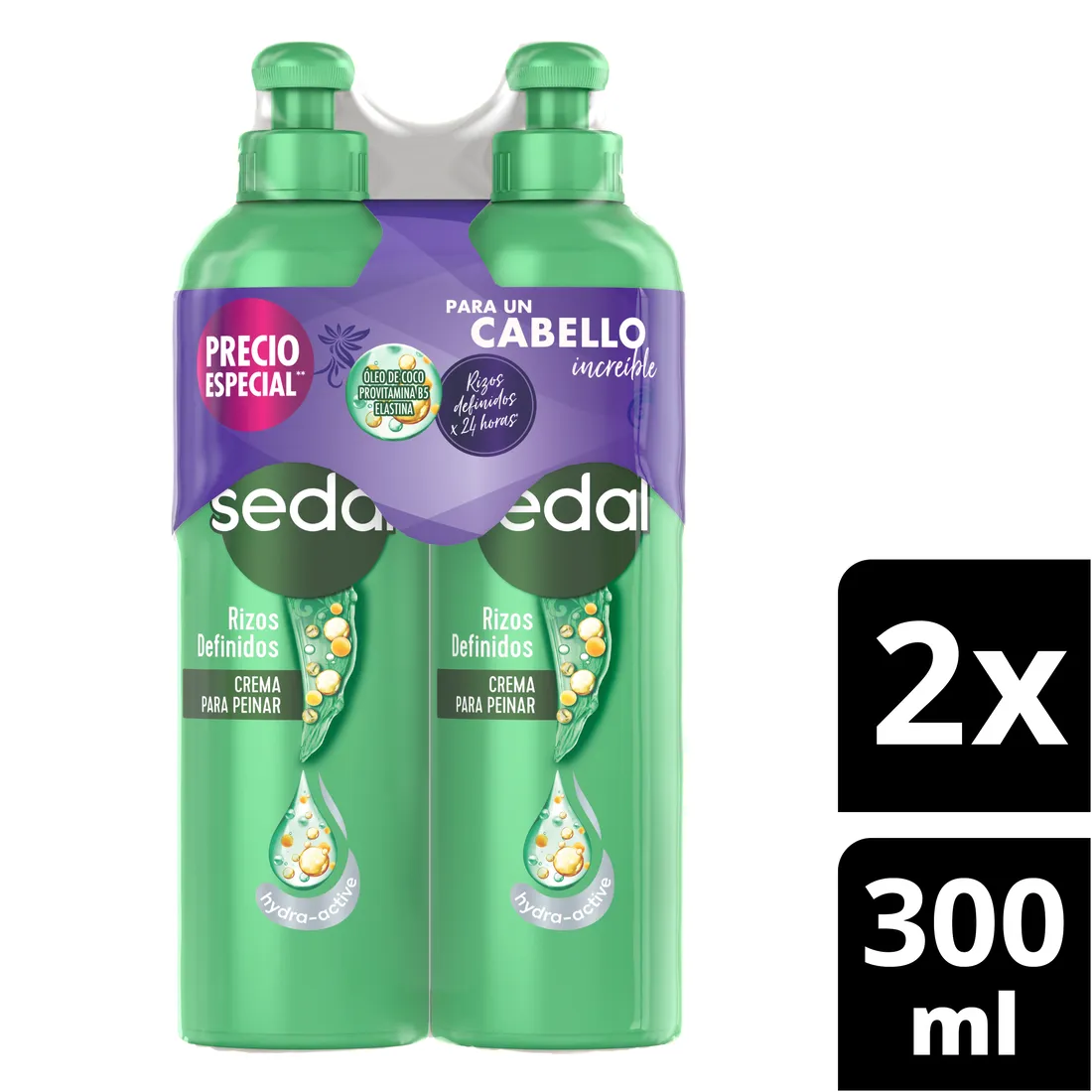 CREMA PARA PEINAR SEDAL RIZOS OBEDIENTES 300MLX2U
