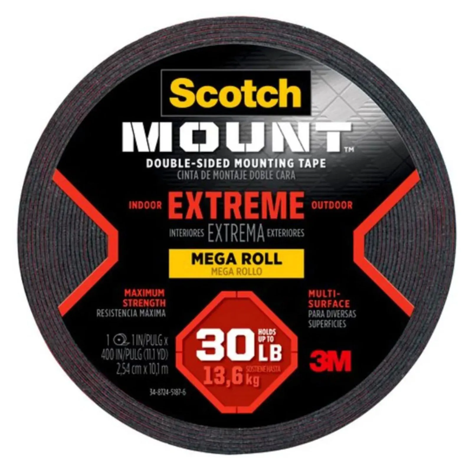 Cinta de montaje extrema 25 mm 10.1 m Scotch Mount