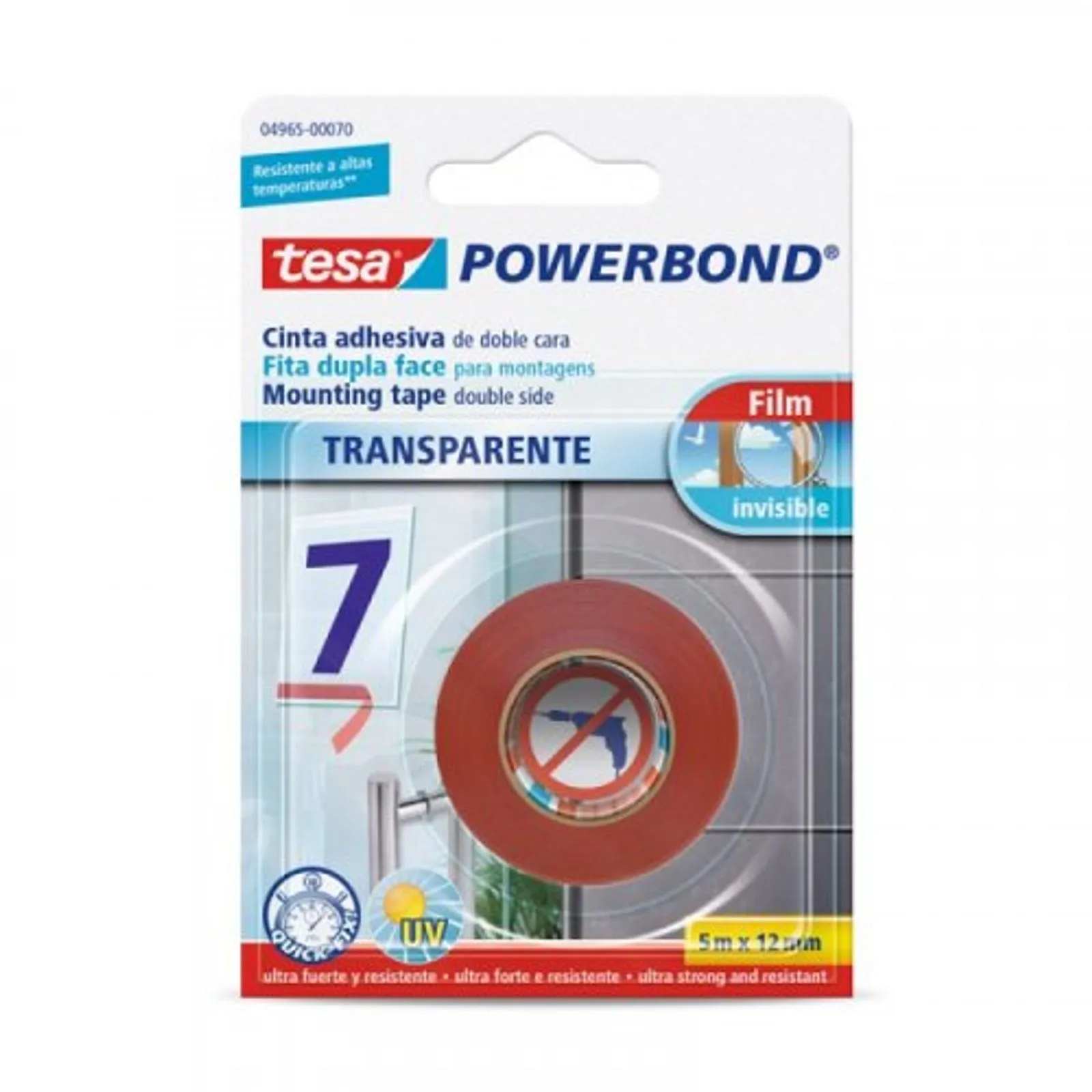 Cinta Doble Faz Filmica12Mmx5M Transparente