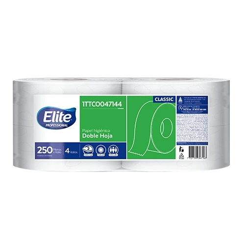 PAPEL HIGIENICO ELITE NATURAL DH 250MX4U