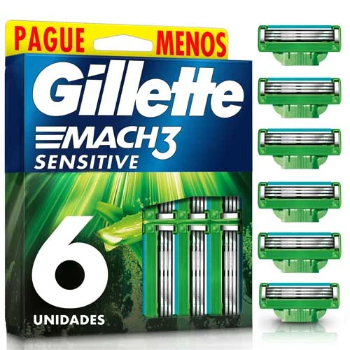REPUESTO MAQUINA DE AFEITAR MACH3 SENSITIVE 6U