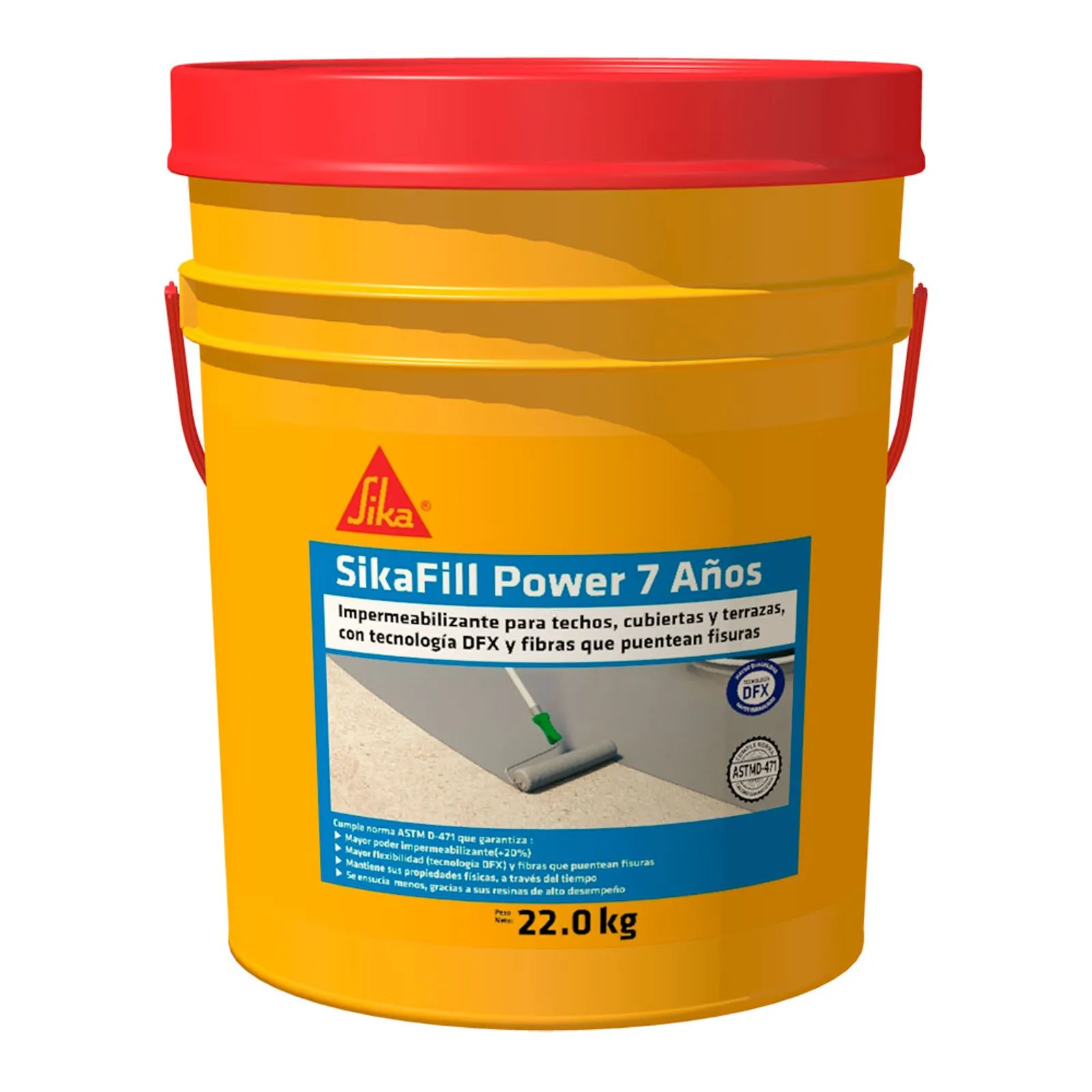 Impermeabilizante sikafill-7 Power verde x22kg Sika