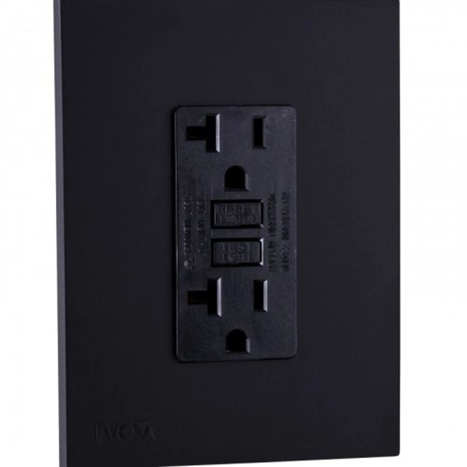 Tomacorriente Doble Gfci 20A 125V Nova Negro Mate