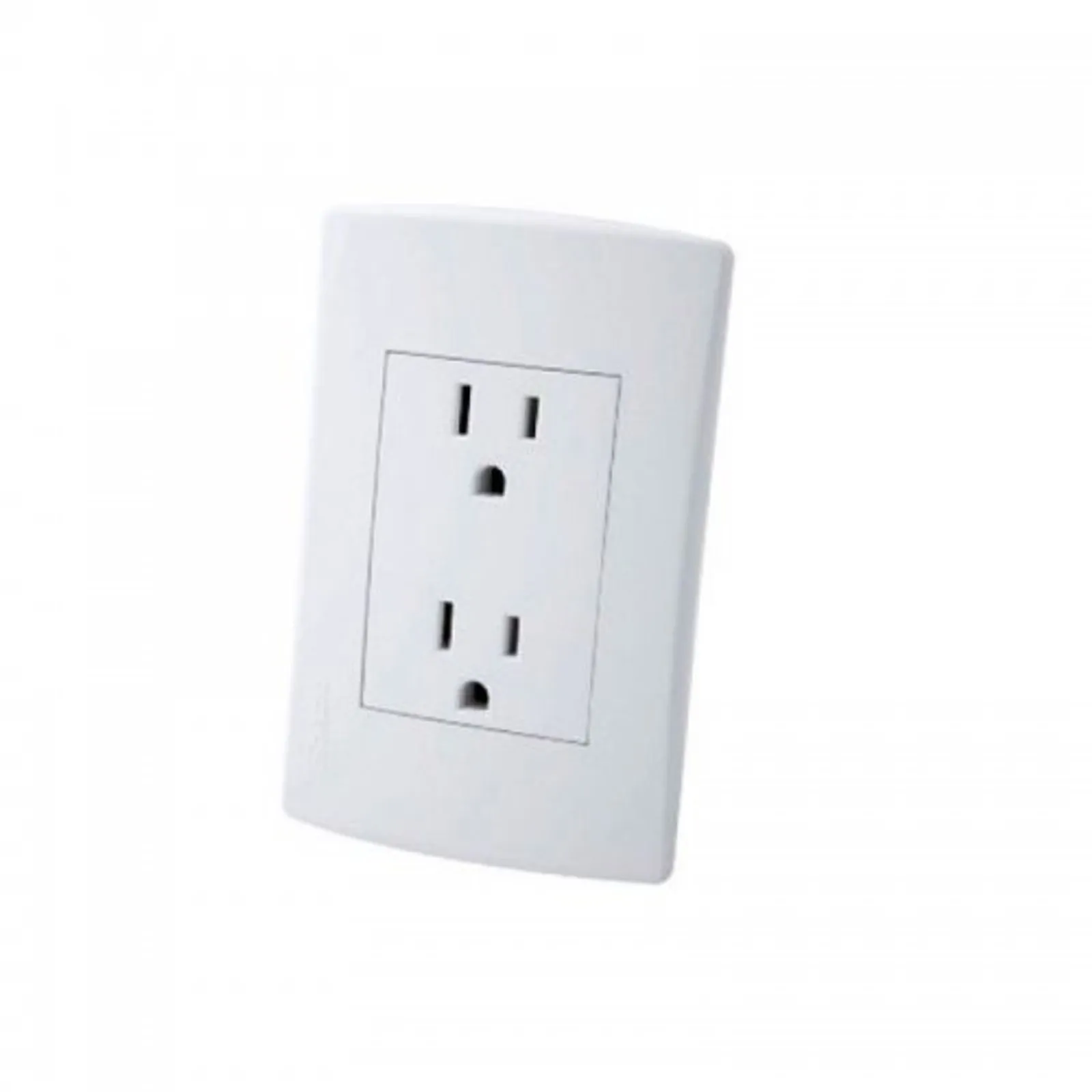 Tomacorriente Doble Spazio Polo Tierra Blanco x127v