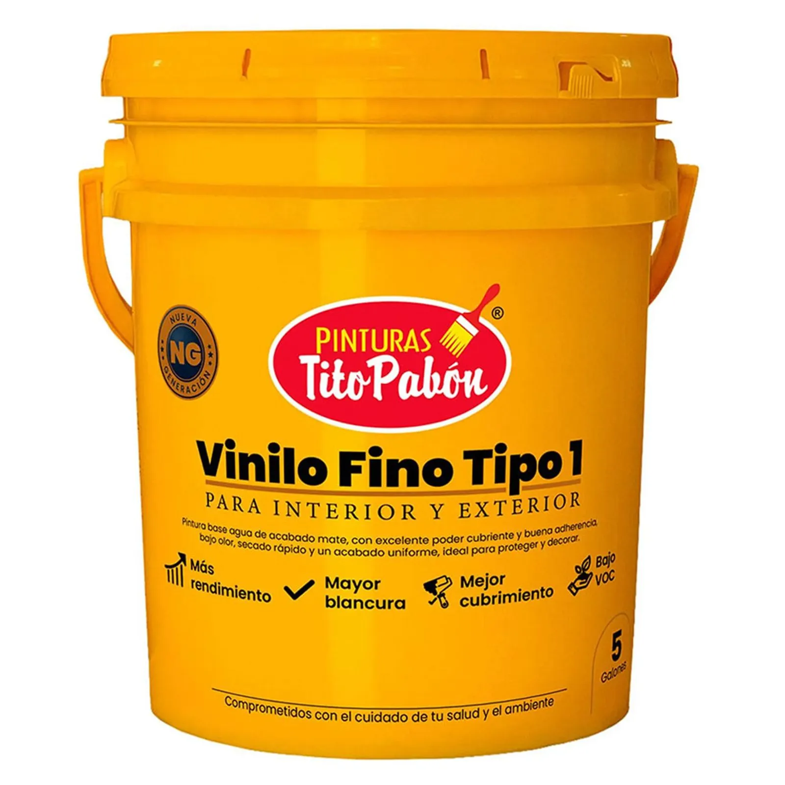 Vinilo T1 5gl Fino Tito Pabon Blanco