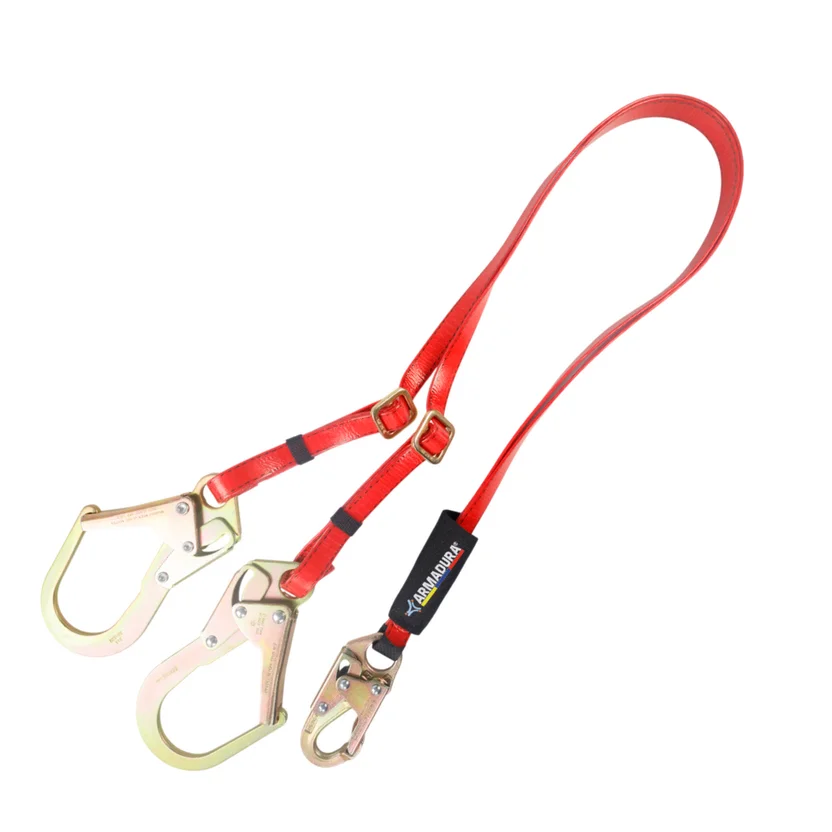 Eslinga En y Doble Terminal de Posicionamiento Y/o Restricción de 25mm. Graduable Con Ganchos de 2 1/4". Elaborada En Reata Recubierta En Poliuretano