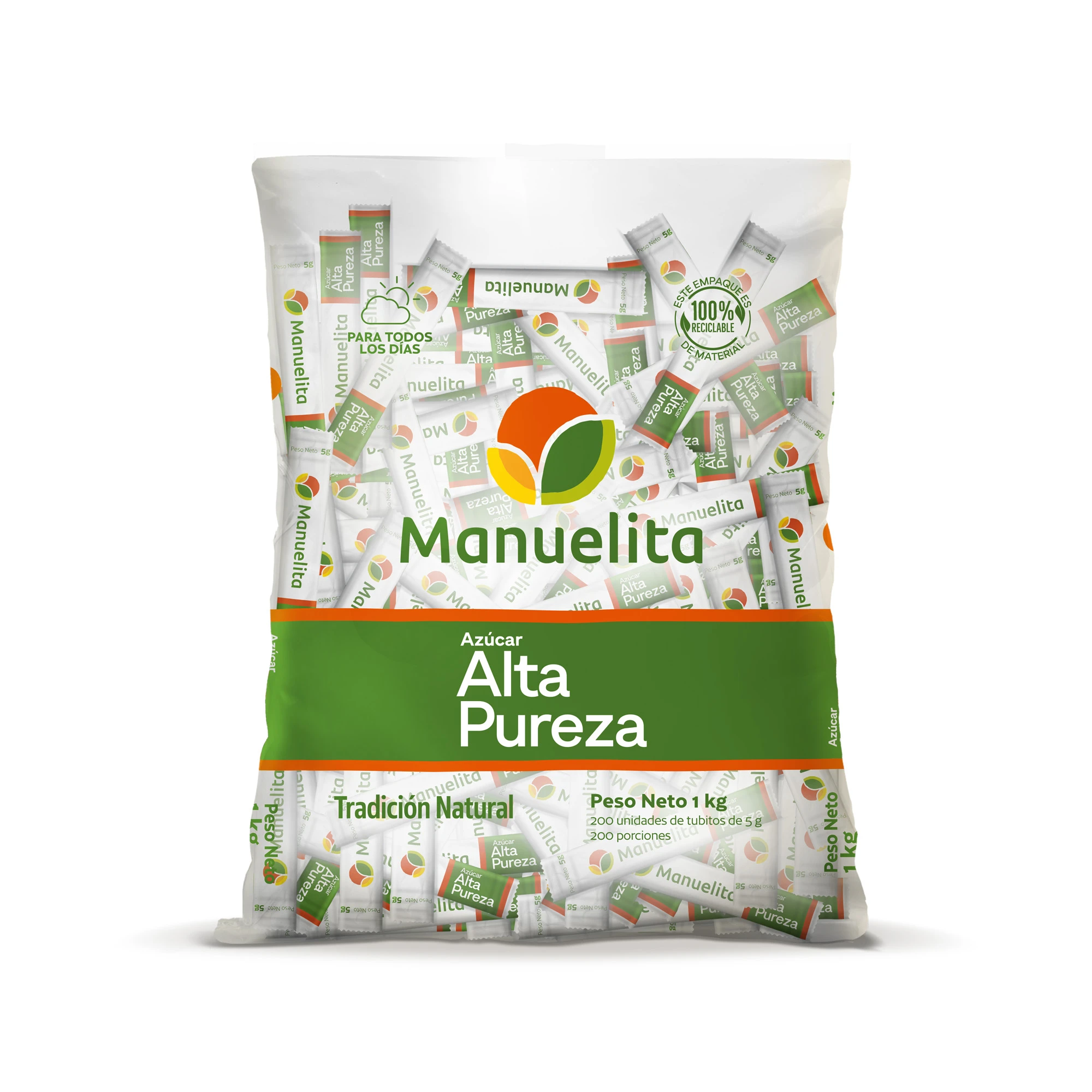AZUCAR MANUELITA ALTA PUREZA TUBITOS 5GX200U